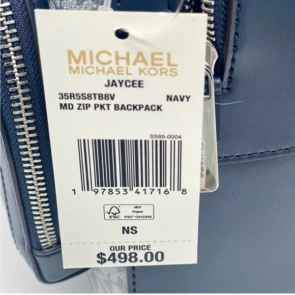 MICHAEL KORS Jaycee Medium Ombré Signature Logo Backpack
And Wallet Set Navy - Picture 12 of 12